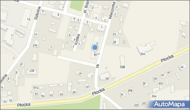 Staroźreby, Wieczorka, 3A, mapa Staroźreby