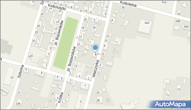 Staroźreby, Wieczorka, 5, mapa Staroźreby