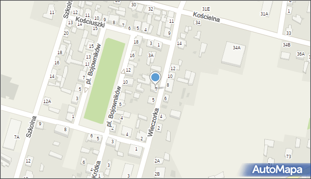 Staroźreby, Wieczorka, 7, mapa Staroźreby