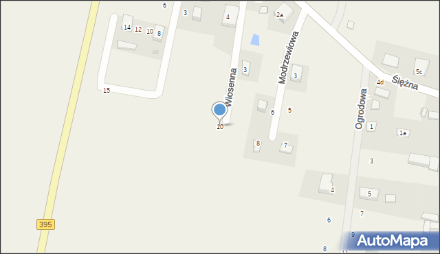 Stary Śleszów, Wiosenna, 10, mapa Stary Śleszów