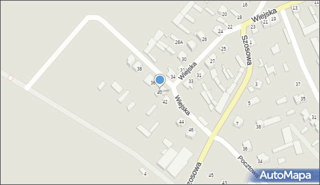 Stawiski, Wiejska, 40, mapa Stawiski