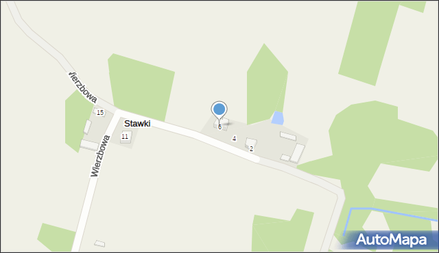 Stawki, Wierzbowa, 6, mapa Stawki