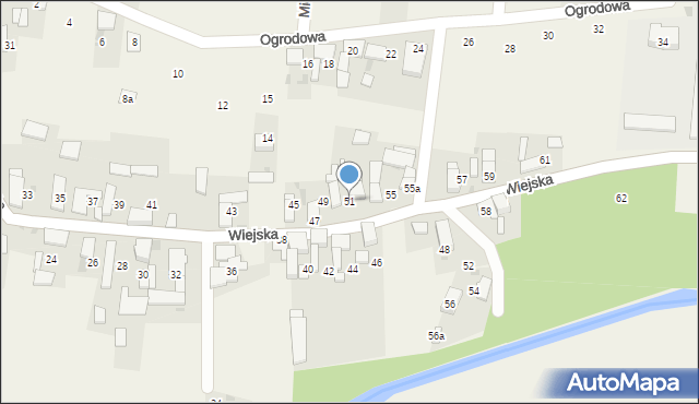 Steblów, Wiejska, 51, mapa Steblów