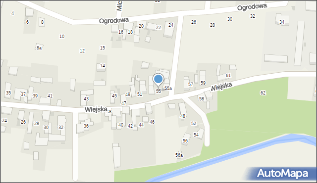 Steblów, Wiejska, 55, mapa Steblów