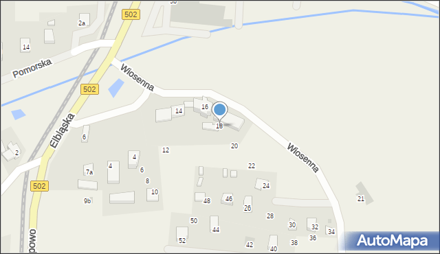 Stegna, Wiosenna, 18, mapa Stegna