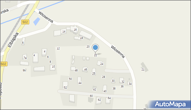 Stegna, Wiosenna, 22, mapa Stegna