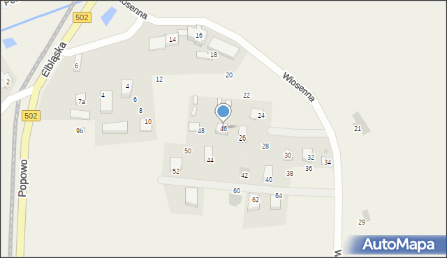 Stegna, Wiosenna, 46, mapa Stegna