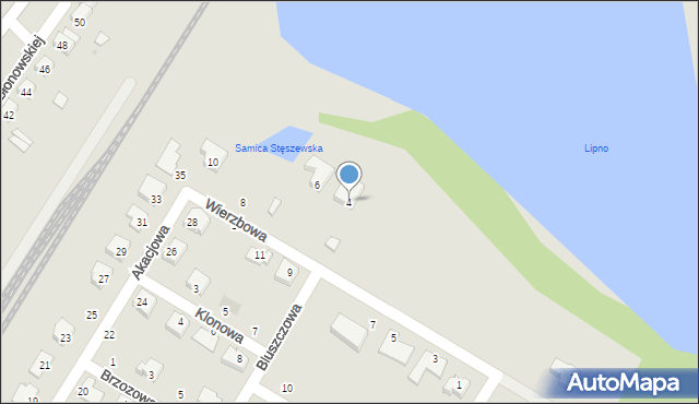 Stęszew, Wierzbowa, 4, mapa Stęszew