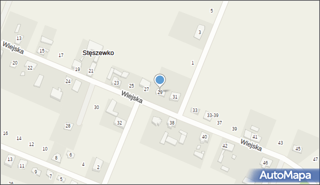 Stęszewko, Wiejska, 29, mapa Stęszewko