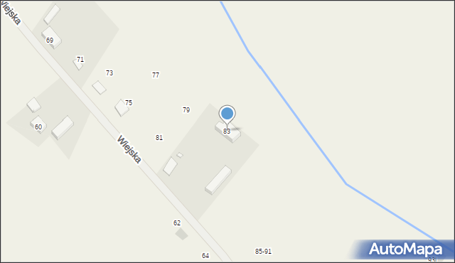 Stęszewko, Wiejska, 83, mapa Stęszewko