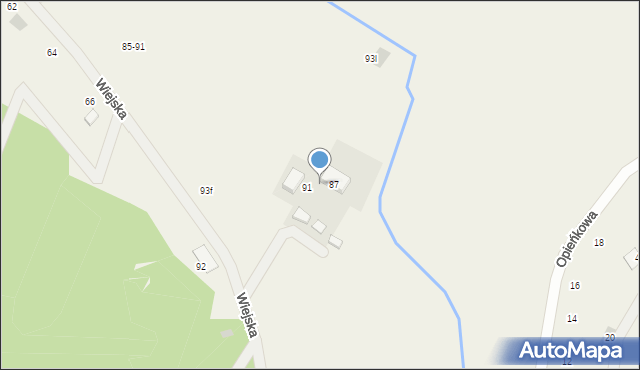 Stęszewko, Wiejska, 89, mapa Stęszewko