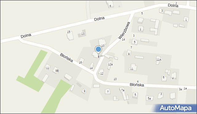 Stężyca, Wierzbowa, 8, mapa Stężyca