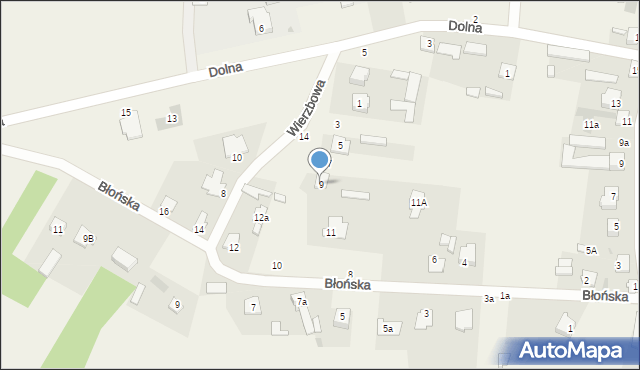 Stężyca, Wierzbowa, 9, mapa Stężyca