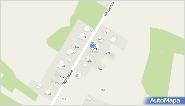 Stok Lacki-Folwark, Wiosenna, 27C, mapa Stok Lacki-Folwark