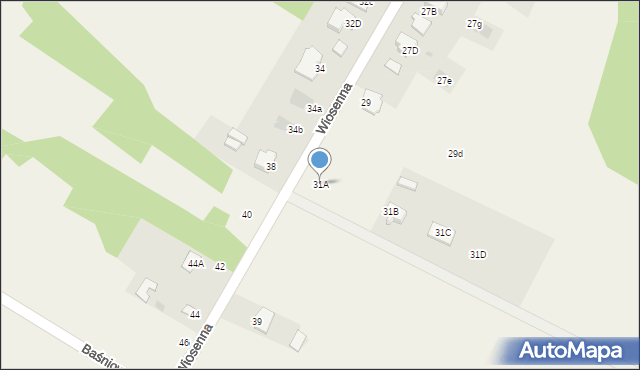 Stok Lacki-Folwark, Wiosenna, 31A, mapa Stok Lacki-Folwark