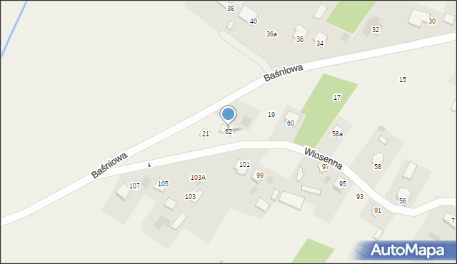 Stok Lacki-Folwark, Wiosenna, 62, mapa Stok Lacki-Folwark