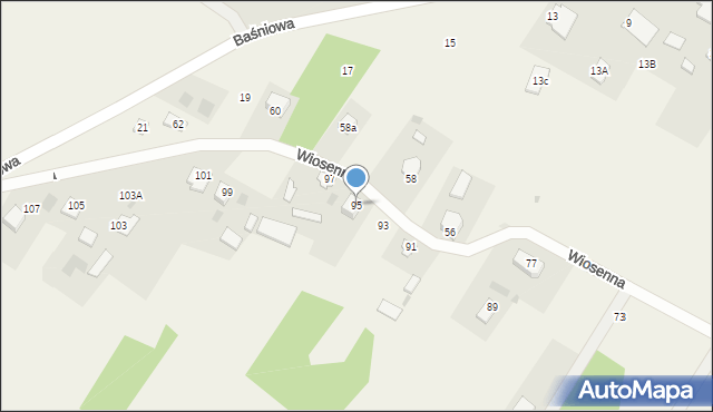 Stok Lacki-Folwark, Wiosenna, 95, mapa Stok Lacki-Folwark