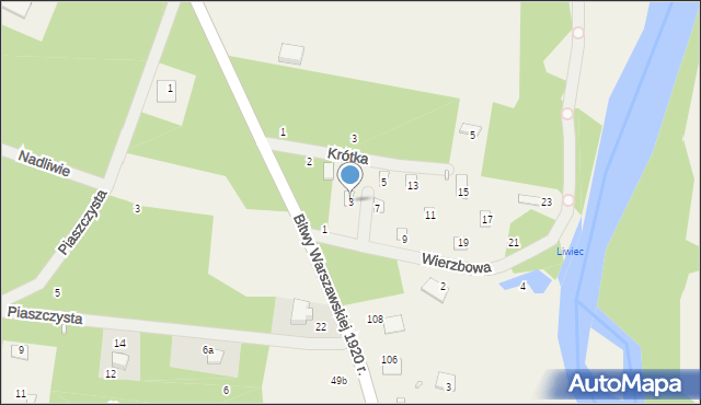 Strachów, Wierzbowa, 3, mapa Strachów