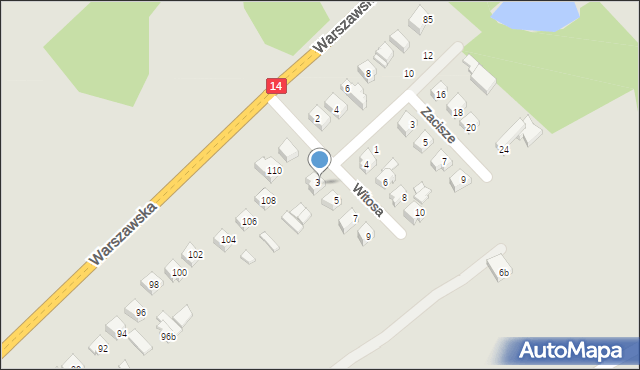 Stryków, Witosa Wincentego, 3a, mapa Stryków