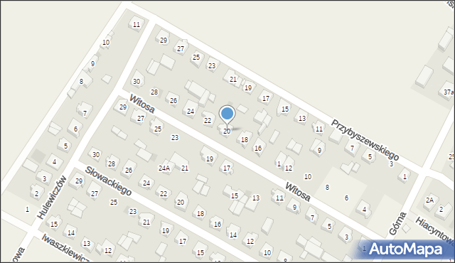 Strzałkowo, Witosa Wincentego, 20, mapa Strzałkowo