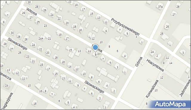 Strzałkowo, Witosa Wincentego, 9, mapa Strzałkowo
