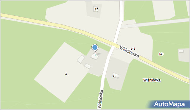Strzegom, Wiśniówka, 1, mapa Strzegom