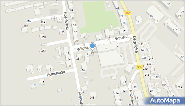 Strzegom, Witosa Wincentego, 9a, mapa Strzegom