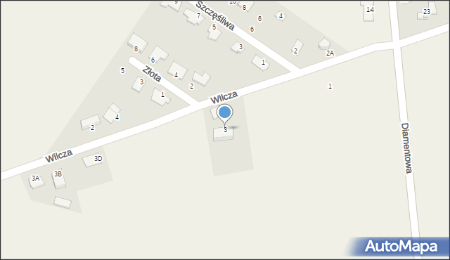 Strzelce Górne, Wilcza, 3, mapa Strzelce Górne