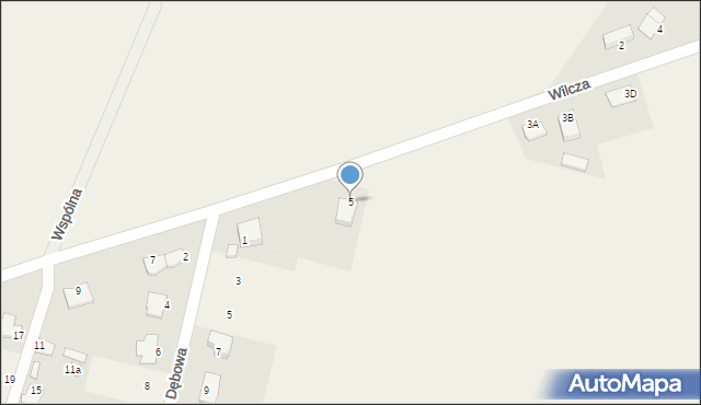 Strzelce Górne, Wilcza, 5, mapa Strzelce Górne