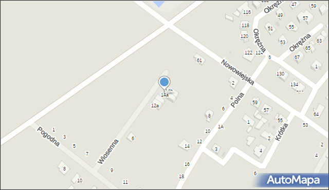 Strzelce Opolskie, Wiosenna, 14a, mapa Strzelce Opolskie