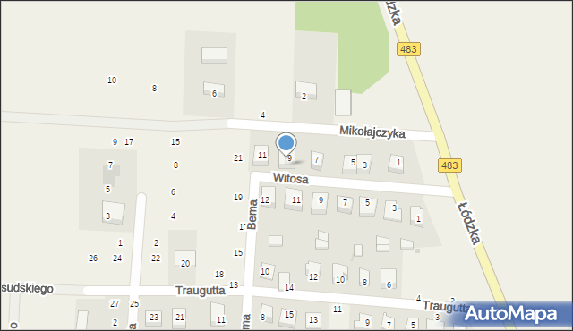 Strzelce Wielkie, Witosa Wincentego, 10, mapa Strzelce Wielkie