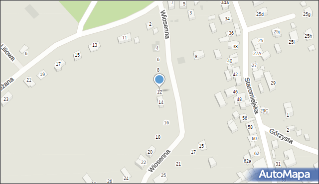 Strzelin, Wiosenna, 12, mapa Strzelin