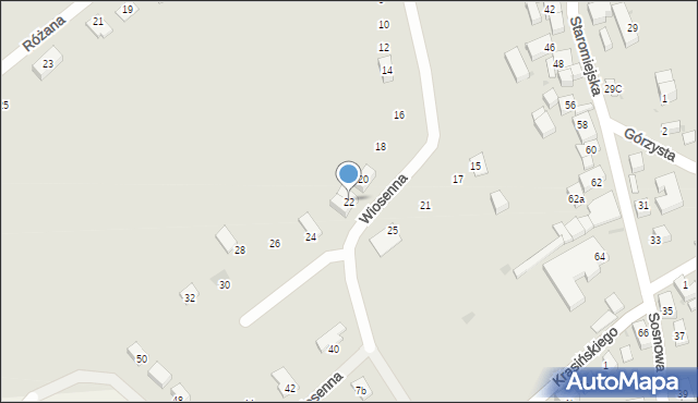 Strzelin, Wiosenna, 22, mapa Strzelin