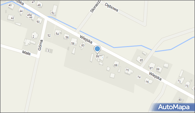 Strzelno, Wiejska, 64, mapa Strzelno