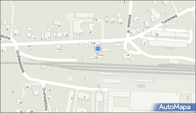 Strzyżów, Witosa Wincentego, 16b, mapa Strzyżów