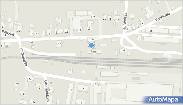 Strzyżów, Witosa Wincentego, 16c, mapa Strzyżów