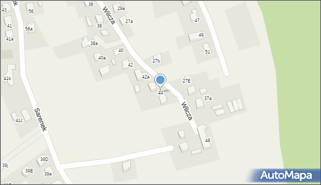 Studzienice, Wilcza, 44, mapa Studzienice