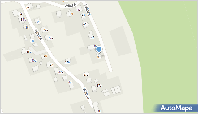 Studzienice, Wilcza, 51, mapa Studzienice