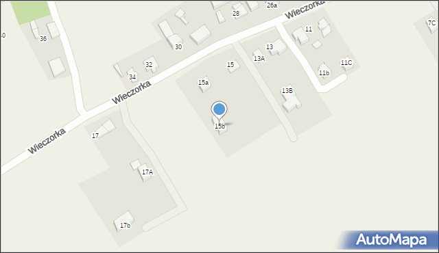 Studzionka, Wieczorka Wacława, 15b, mapa Studzionka