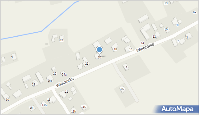 Studzionka, Wieczorka Wacława, 20, mapa Studzionka