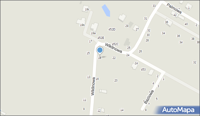 Styków, Wiklinowa, 18, mapa Styków