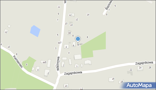 Styków, Wiklinowa, 6, mapa Styków