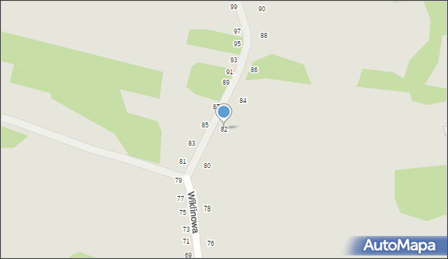 Styków, Wiklinowa, 82, mapa Styków