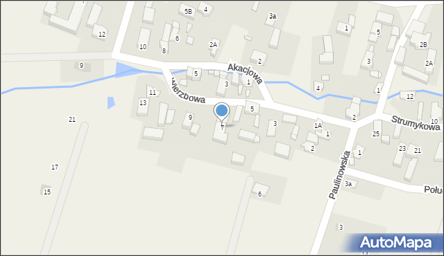 Sucha Górna, Wierzbowa, 7, mapa Sucha Górna