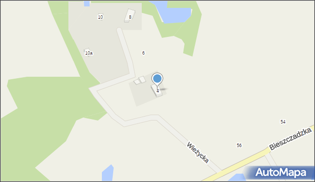 Sucha Huta, Wieżycka, 4, mapa Sucha Huta