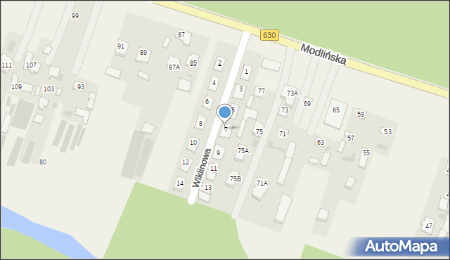 Suchocin, Wiklinowa, 7, mapa Suchocin