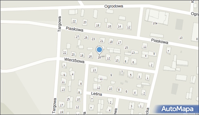 Suchowola, Wierzbowa, 14, mapa Suchowola