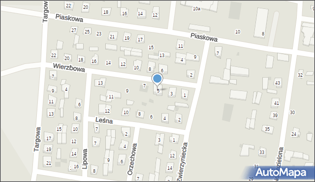 Suchowola, Wierzbowa, 5, mapa Suchowola