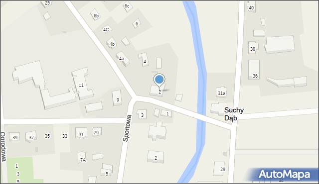 Suchy Dąb, Witosa Wincentego, 2, mapa Suchy Dąb