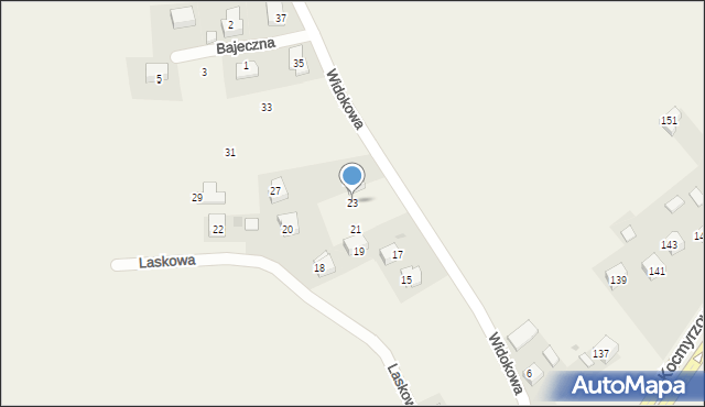 Sulechów, Widokowa, 23, mapa Sulechów